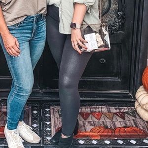 Black Metallic Leggings